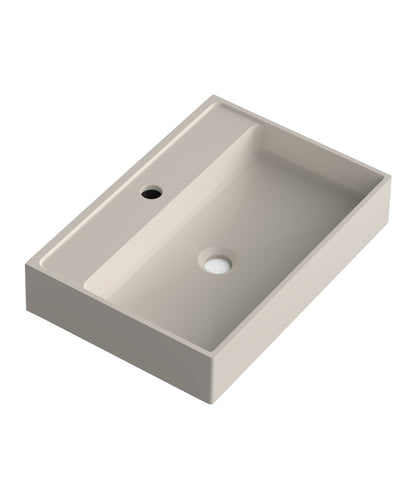 Lavatório de apoio de cerâmica branca fosca Otto | Pia de banheiro de bancada oval | 40cm de diâmetro 