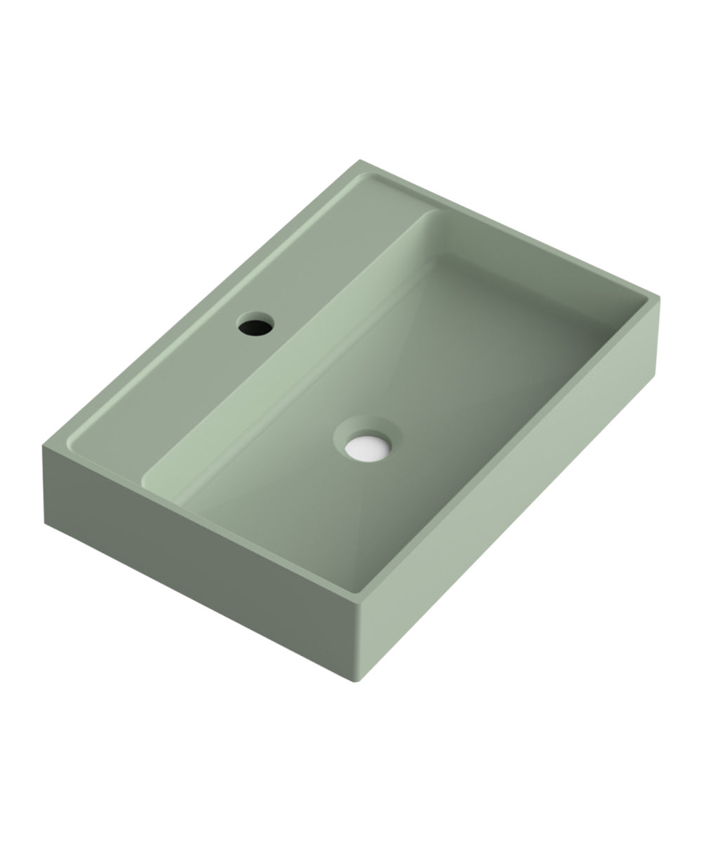 Lavatório de apoio de cerâmica branca fosca Otto | Pia de banheiro de bancada oval | 40cm de diâmetro  - 